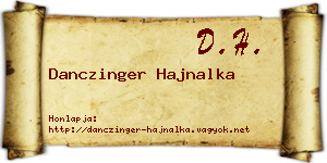 Danczinger Hajnalka névjegykártya